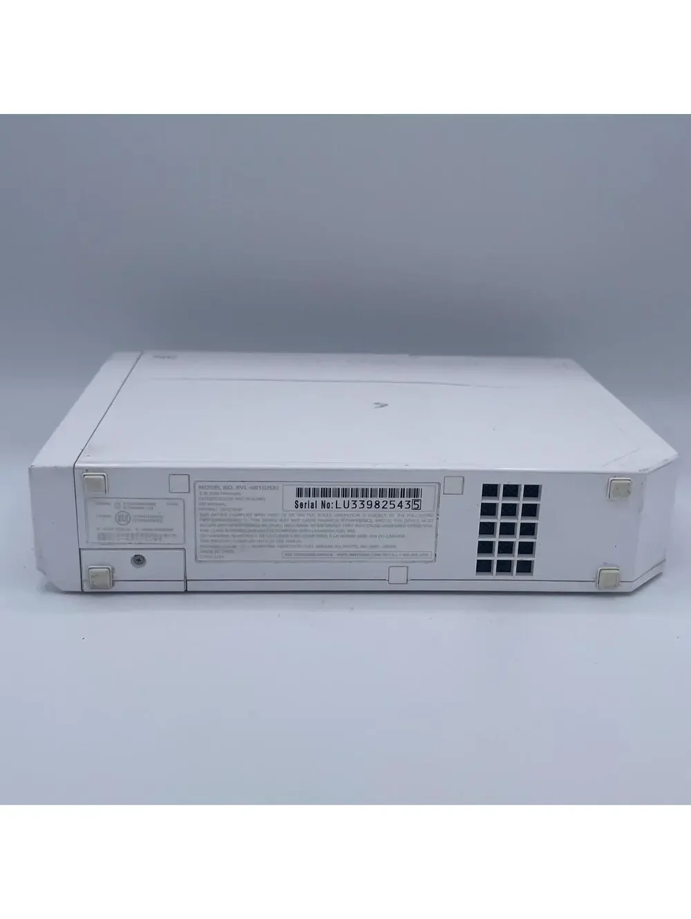 Nintendo Wii Console W/ Cords & No Sensor Gamecube Compatible White RVL-001(USA)